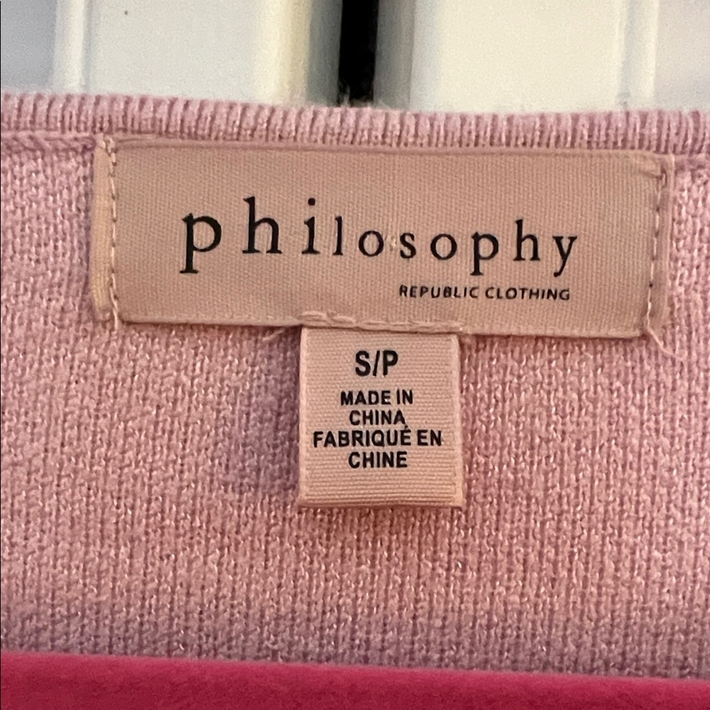 Philosophy Pink Shell Pattern Sweater - image 2